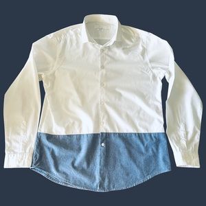 TOPMAN Color Block Dress Shirt